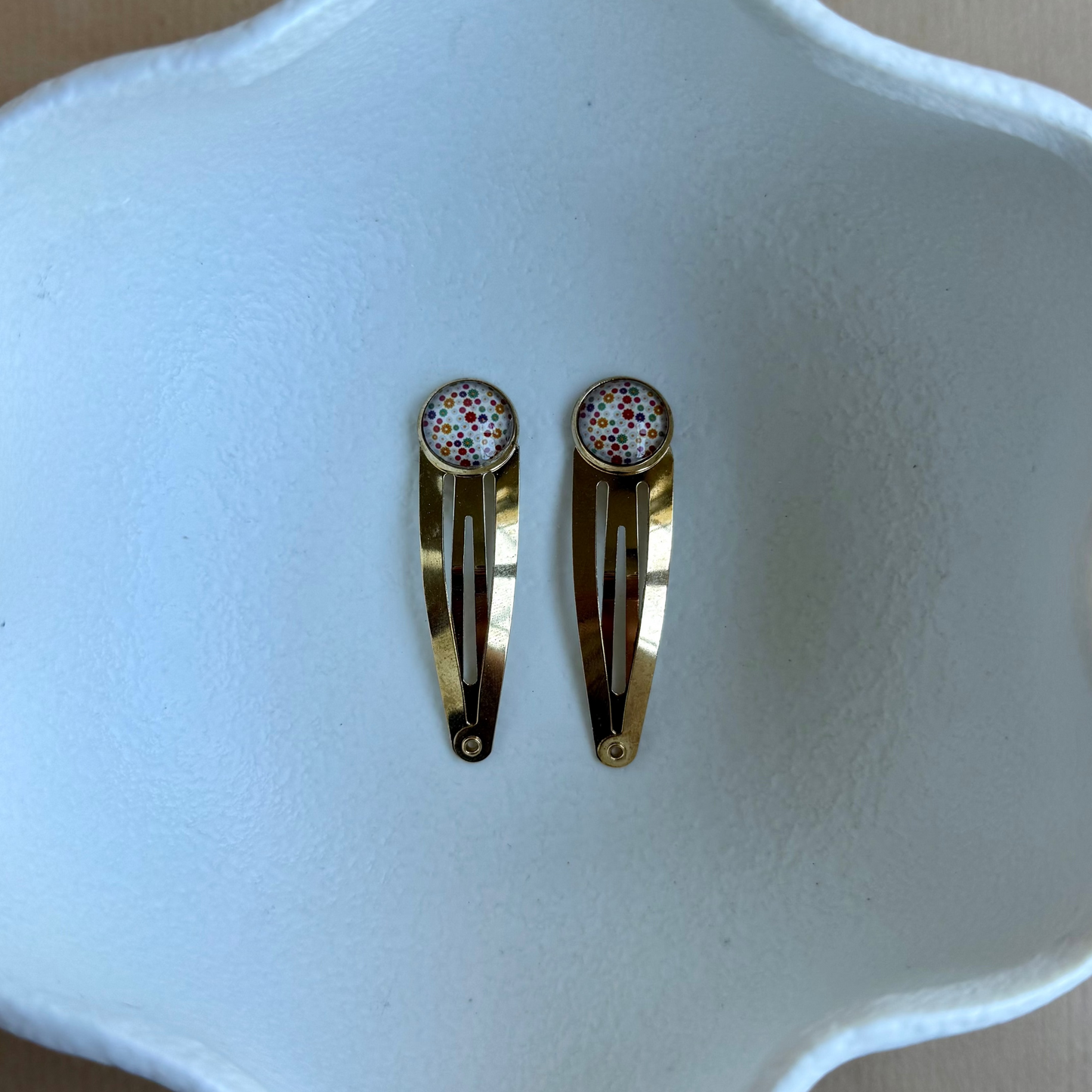 gold hair clips