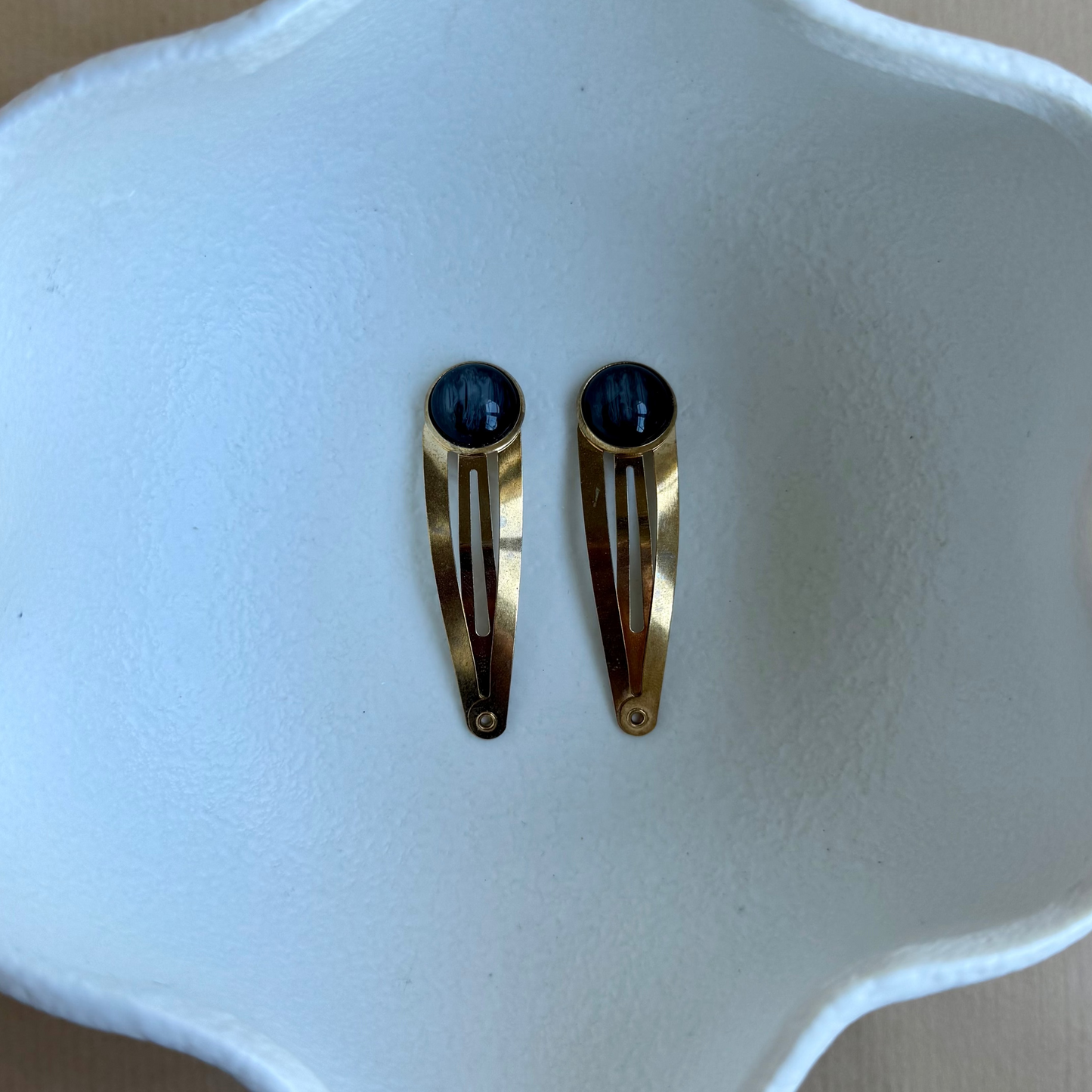 gold hair clips
