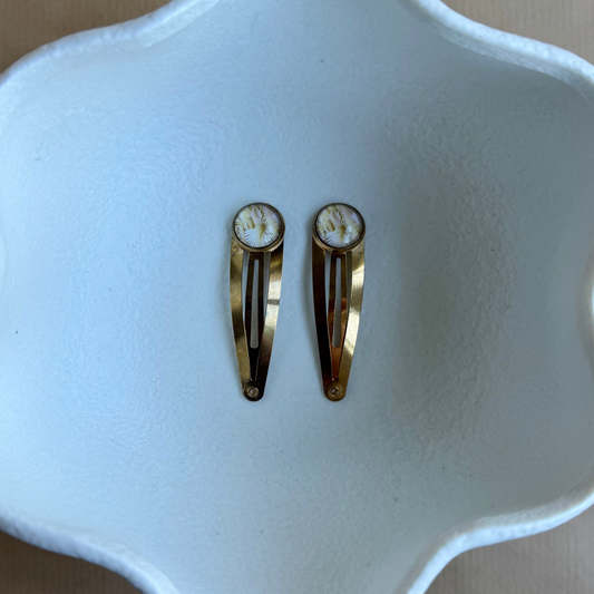 gold hair clips