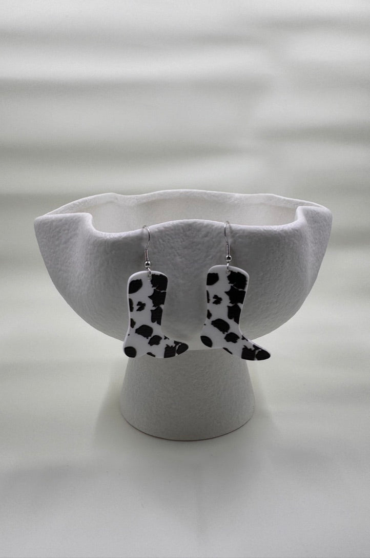 Cowboy Boots - Cow Print