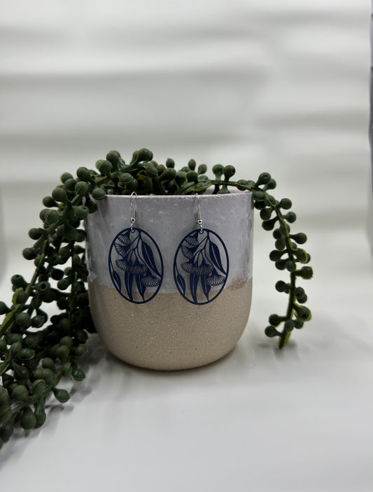 Leaves in the Breeze - Navy Blue