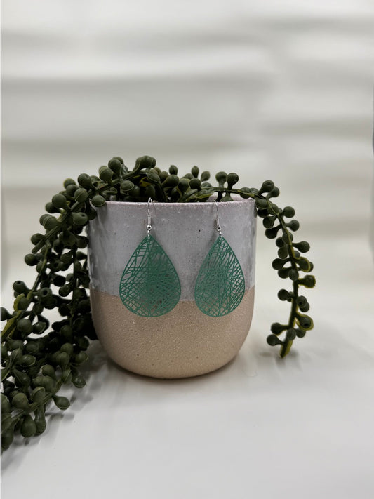 Criss Cross Teardrops - Teal