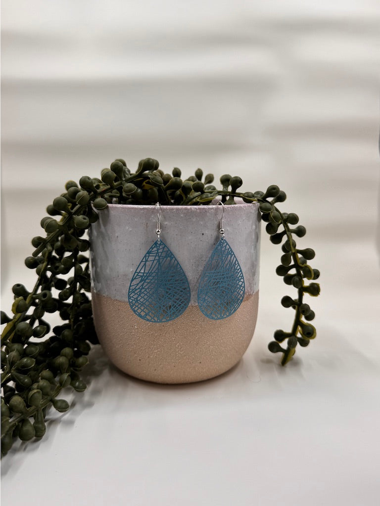 Criss Cross Teardrops - Blue
