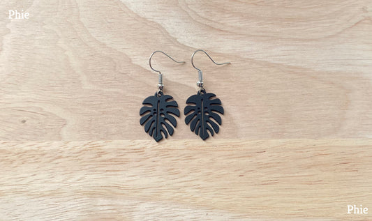 Tropical Leaf - Black