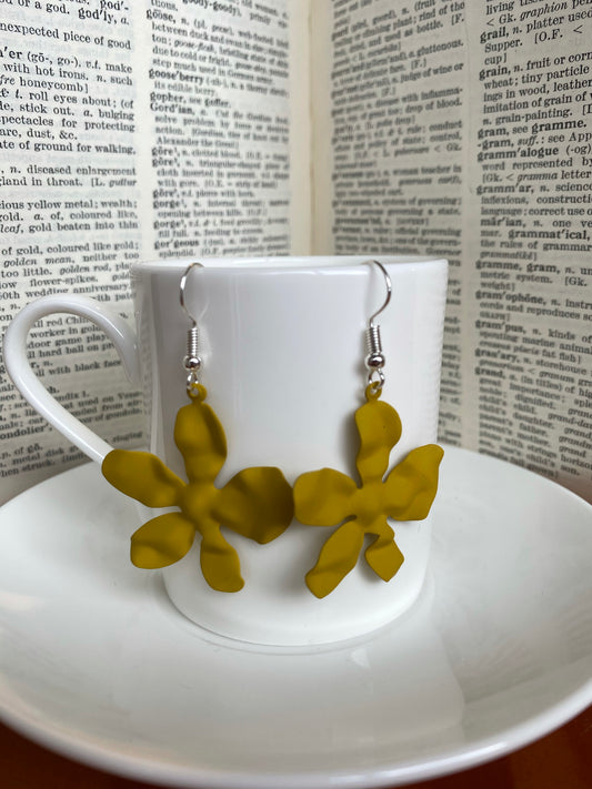 Crinkled Flowers - Mustard