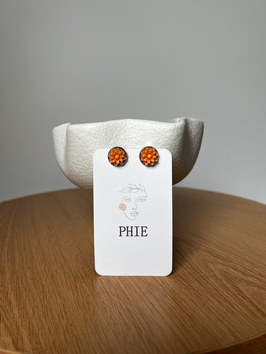 Clip Ons - Orange Flowers