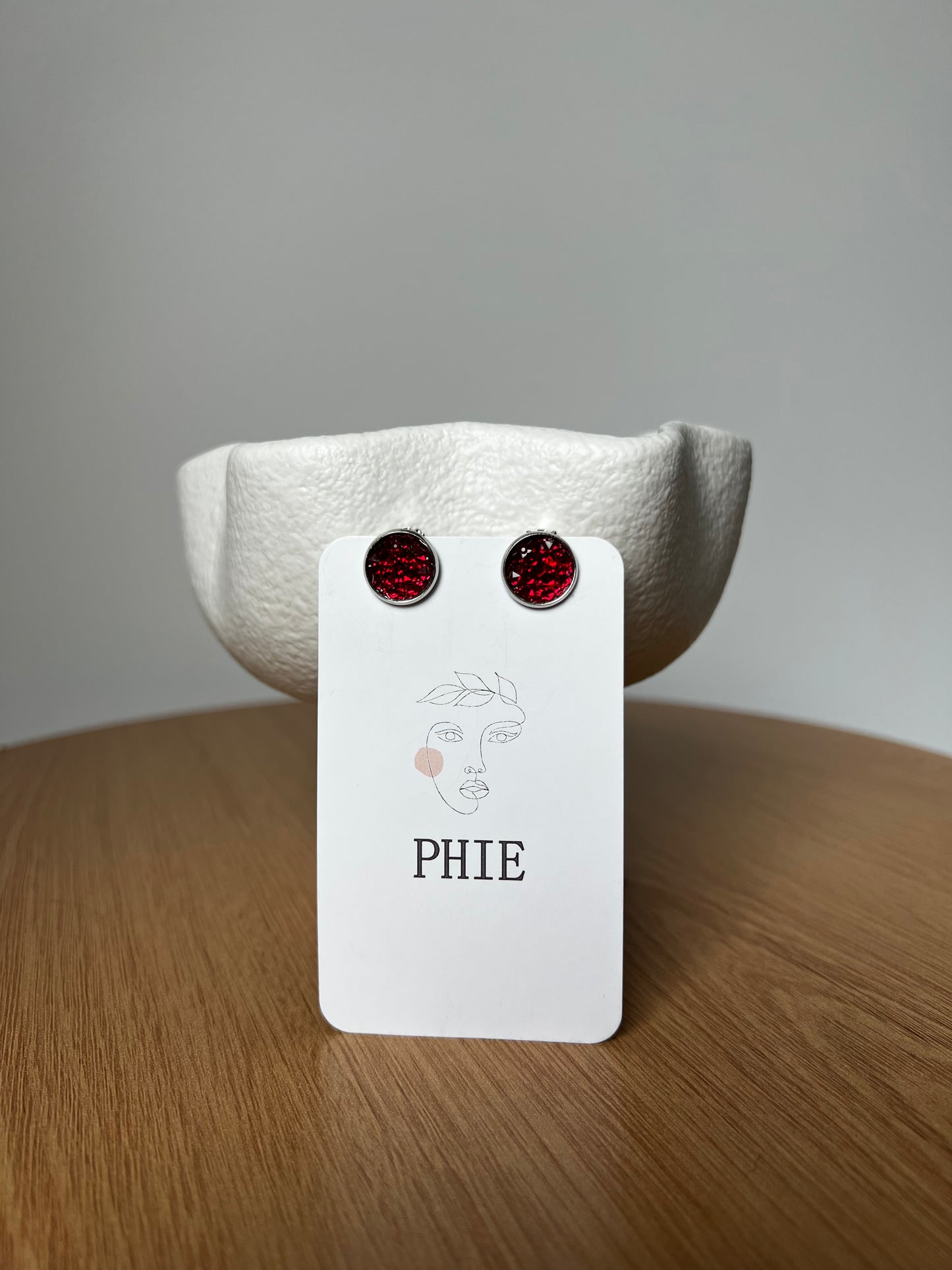Clip Ons - Red Sparkly