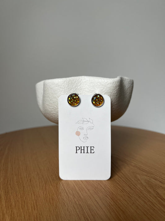 Clip Ons - Orange Sparkly