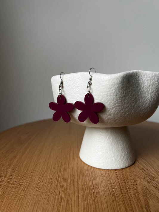 Pop Daisy Flowers - Dark Purple
