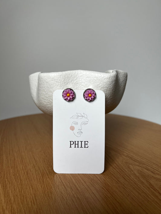 Clip Ons - Purple Flowers