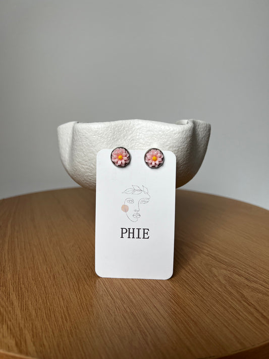 Clip Ons - Light Pink Flowers